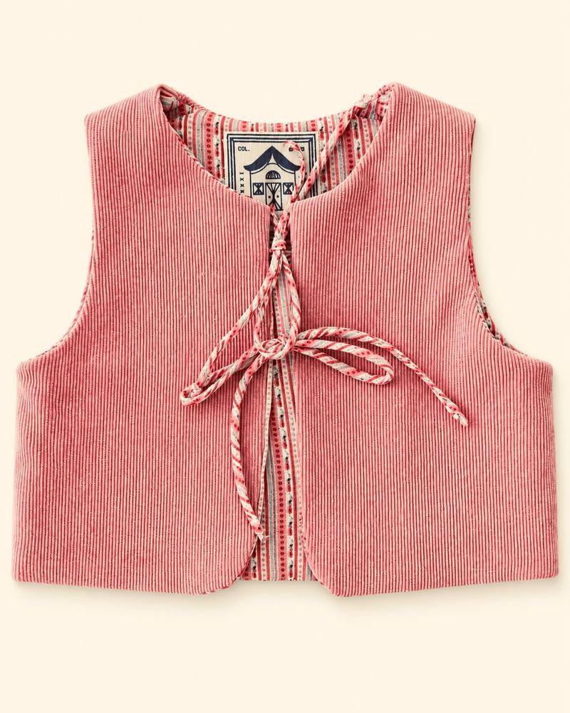 Chaleco en corduroy reversible