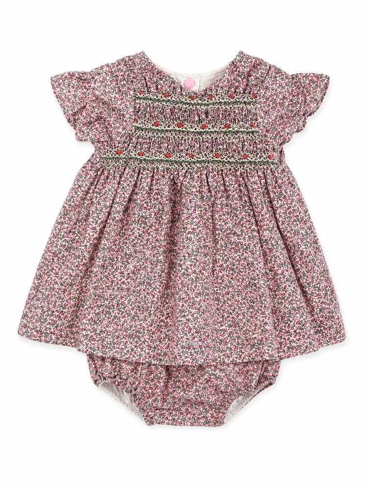 Vestido en punto smock
